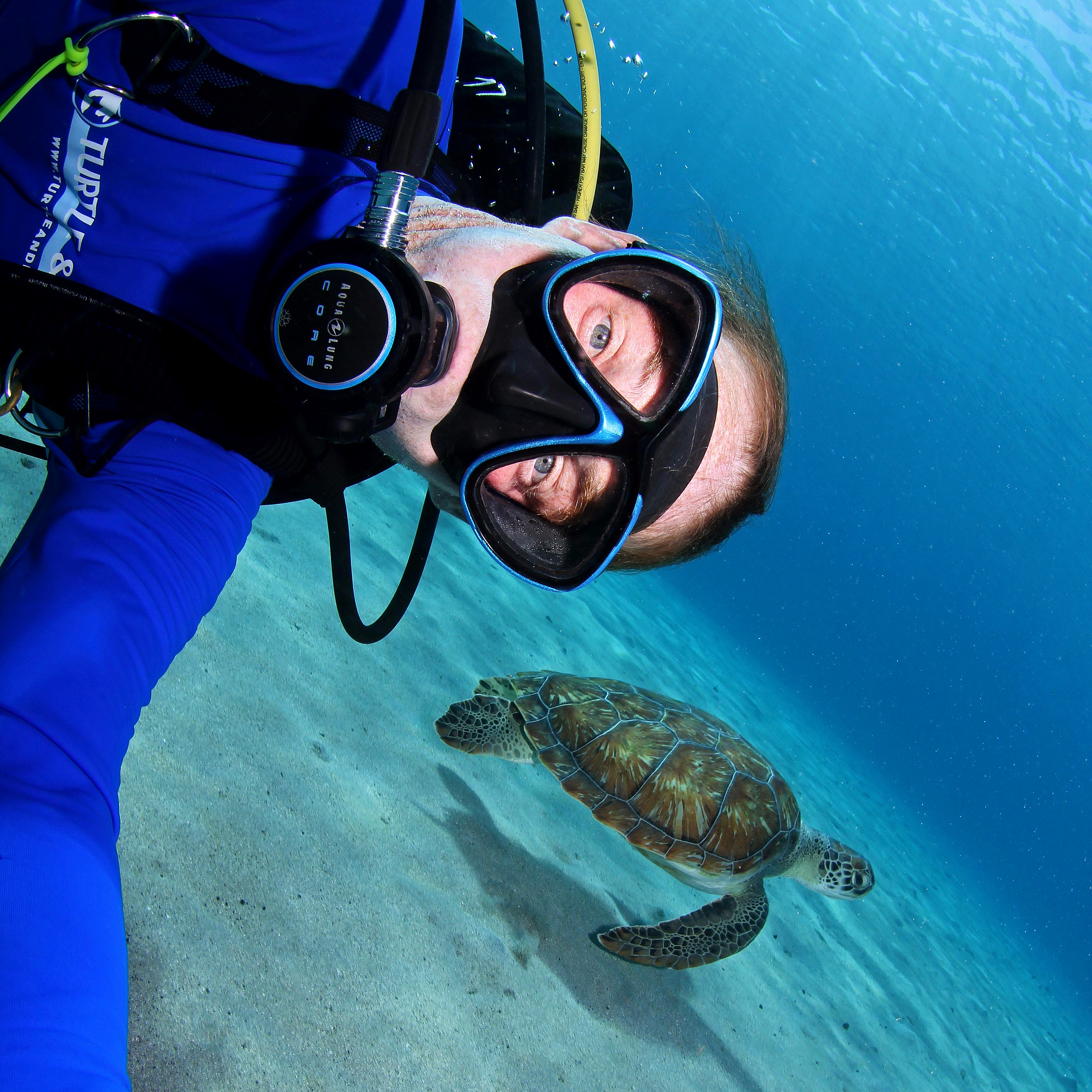 Jag dyker tillsammans med min bästa kompis – en sköldpadda!